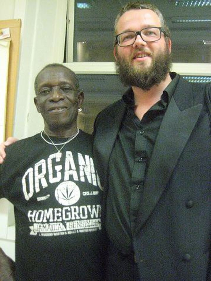spila saman Samúel Jón Samúelsson og Tony Allen í Noregi í fyrra. Þeir spila saman í fyrsta sinn í Tjarnarbíói í sumar.