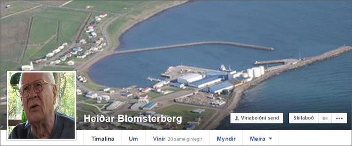 Facebooksíða Heiðars, gamals manns á Raufarhöfn, sem tekur að sér að skjóta ketti fyrir lítið fé. Heiðar Blomsterberg er hins vegar ekki til.