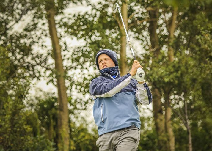 Bjarki Pétursson spilaði stórkostlegt golf í dag.