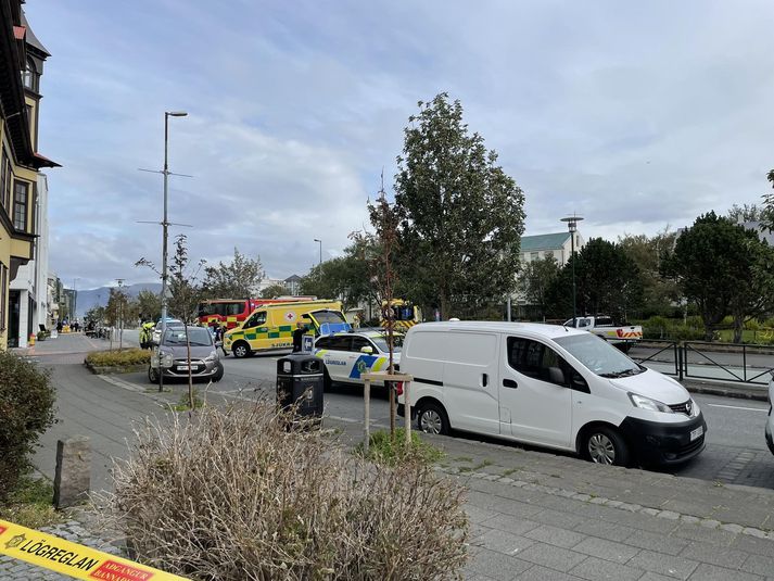 Tilkynning um slysið barst um klukkan 13:25 í dag.