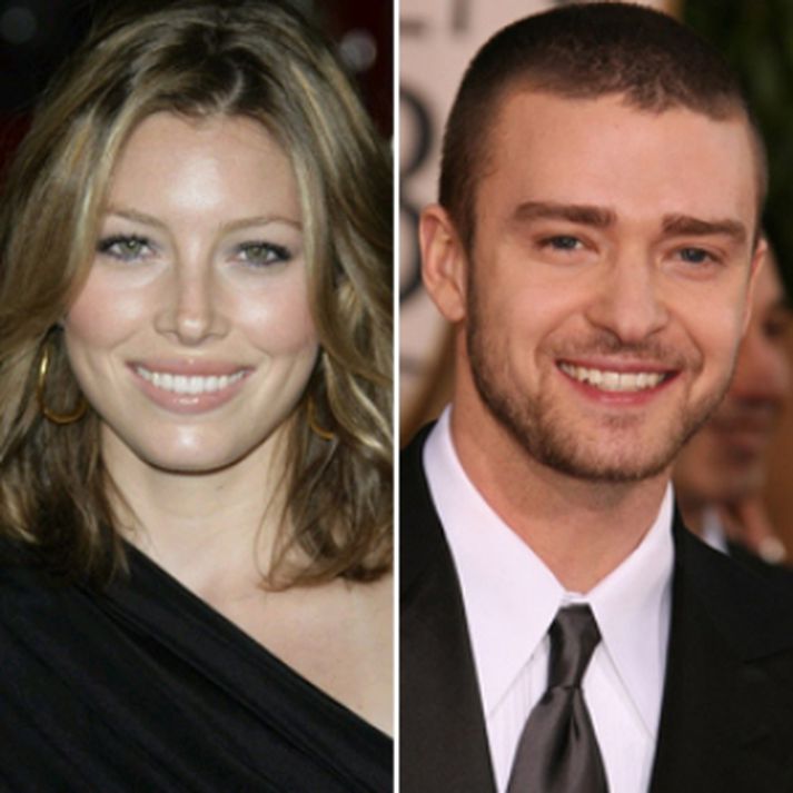 Hjónaleysin Justin Timberlake og Jessica Biel.