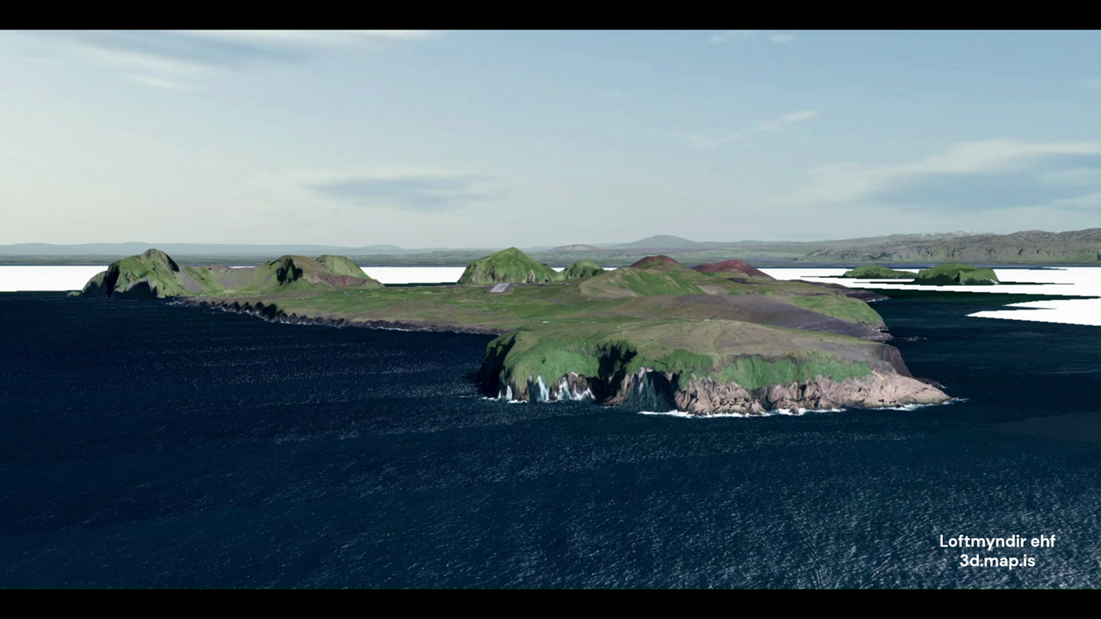 Þrívíddarkort - Heimaey - Sjónvarp - Vísir