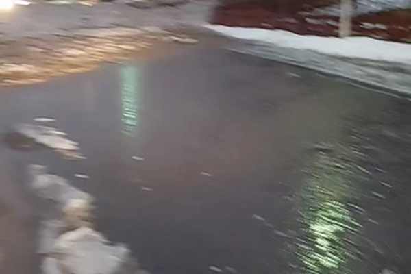 Krapaflóð féll á Patreksfirði