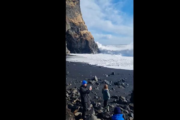 Sváfu á verðinum í Reynisfjöru