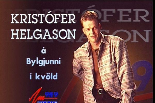 Helgin:  Kristófer Helgason sýnir á sér sjaldséðar hliðar í afmæli Bylgjunnar.