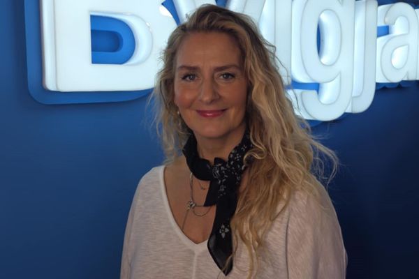 Datt aldrei í hug að hún myndi fara í vinnuna í sundbol